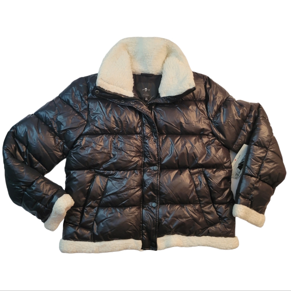 7 FOR ALL MANKIND BLACK PUFFER JACKET